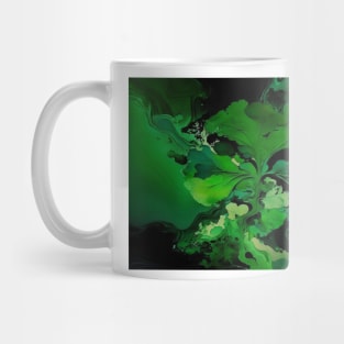 St Patricks Day Artwork - Green abstract artwork Mug